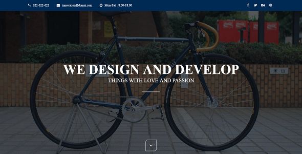 The Project A Bootstrap Based Responsive Html5 Template Html5 - Amazing City Photo - Desktop