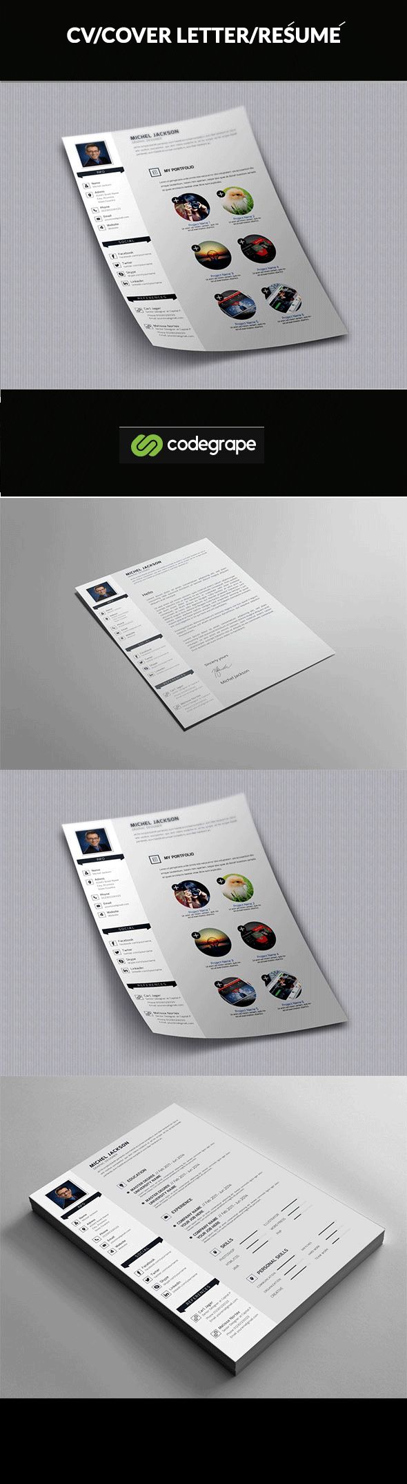 Resume Template Cv Prints Codegrape - Best Dark Patterns in Full HD