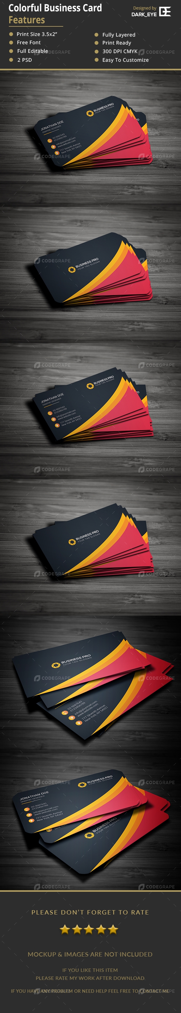 Standard Business Card Prints Codegrape - Colorful Photos - Professional Full HD Collection