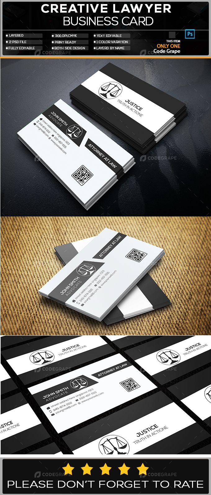 Creative Lawyer Business Card Prints Codegrape
