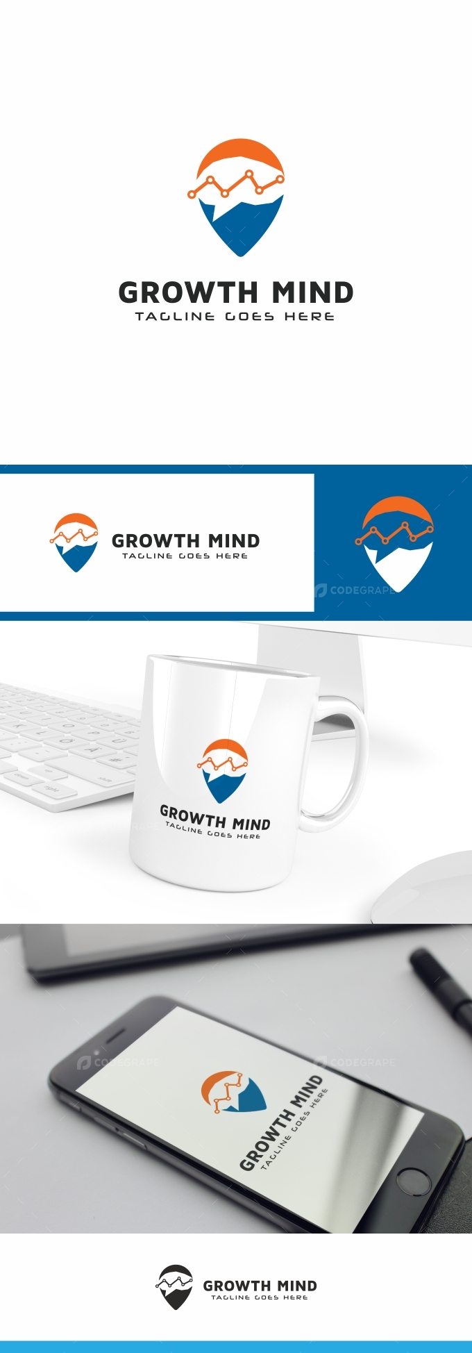 Mind Logo Prints Codegrape - Ocean Illustrations - Artistic Ultra HD Collection