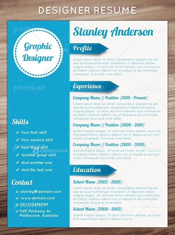 Designer Resume Template Prints Codegrape - Download Perfect Ocean Image | Ultra HD