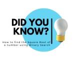 Square Root Using Binary Search Naukri Code 360