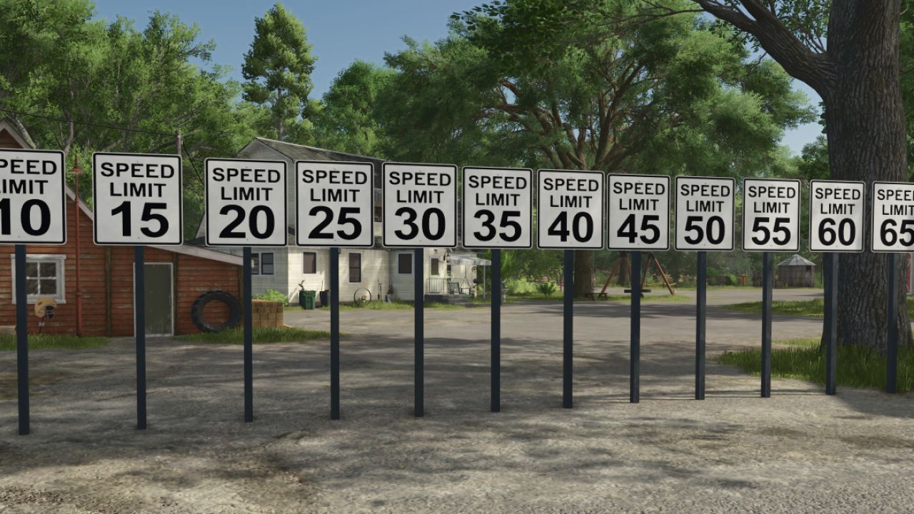 US Speed Limit Sign V1 0 FS25 Net US Speed Limit Sign 