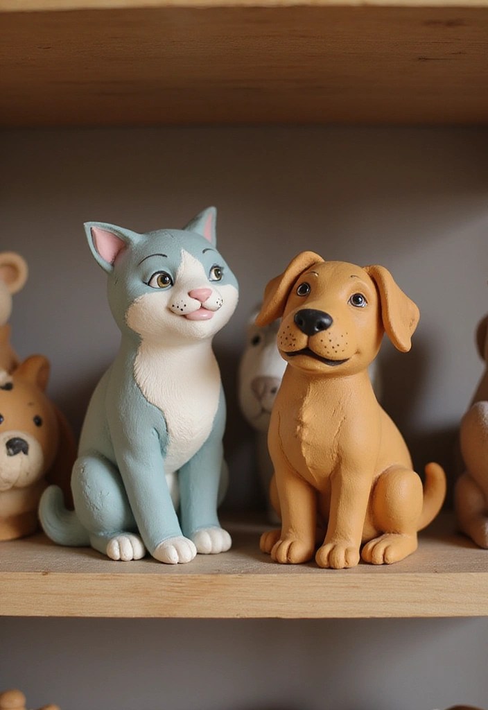 25 Easy Ceramic Projects for Beginners (Even Non-Crafters Can Master #10!) - 4. Animal Figurines