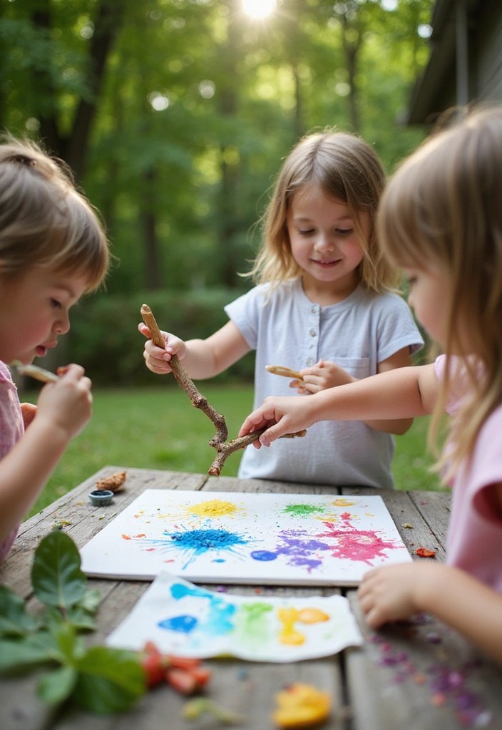 22 Fun Kids Art Activities That Will Keep Them Entertained for Hours (You’ll Love #14!) - 18. Painting with Nature Brushes