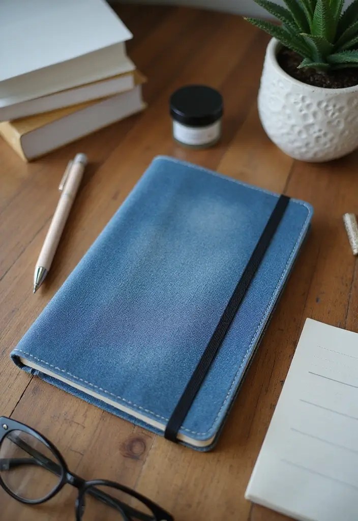 18 Mind-Blowing Recycled Denim Home Decor Projects You Won't Believe Are Made From Old Jeans! - 14. Denim Notebook Cover