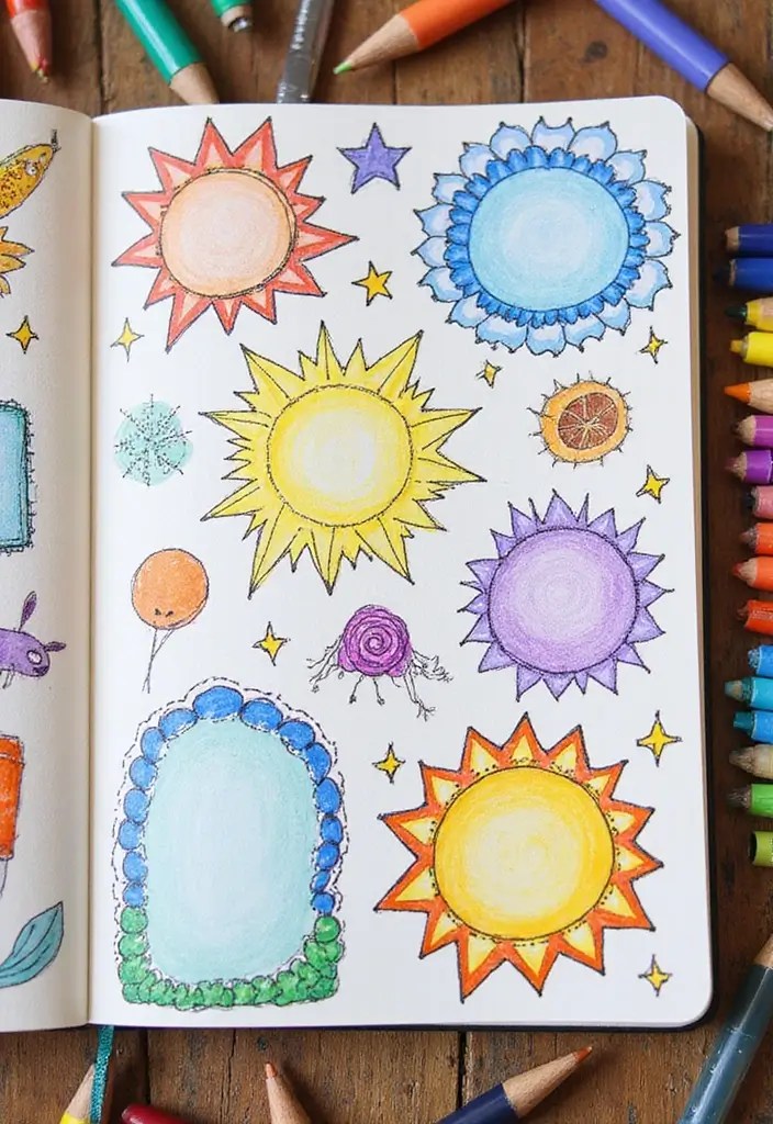 25 Unique Art Projects You Can Create with Blank Journals (You Won't Believe #12!) - 14. Themed Art Challenge Journal