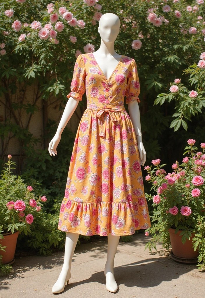 12 Floral Summer Dresses That Will Make You Feel Like a Garden Goddess! - 1. The Classic Midi Dress