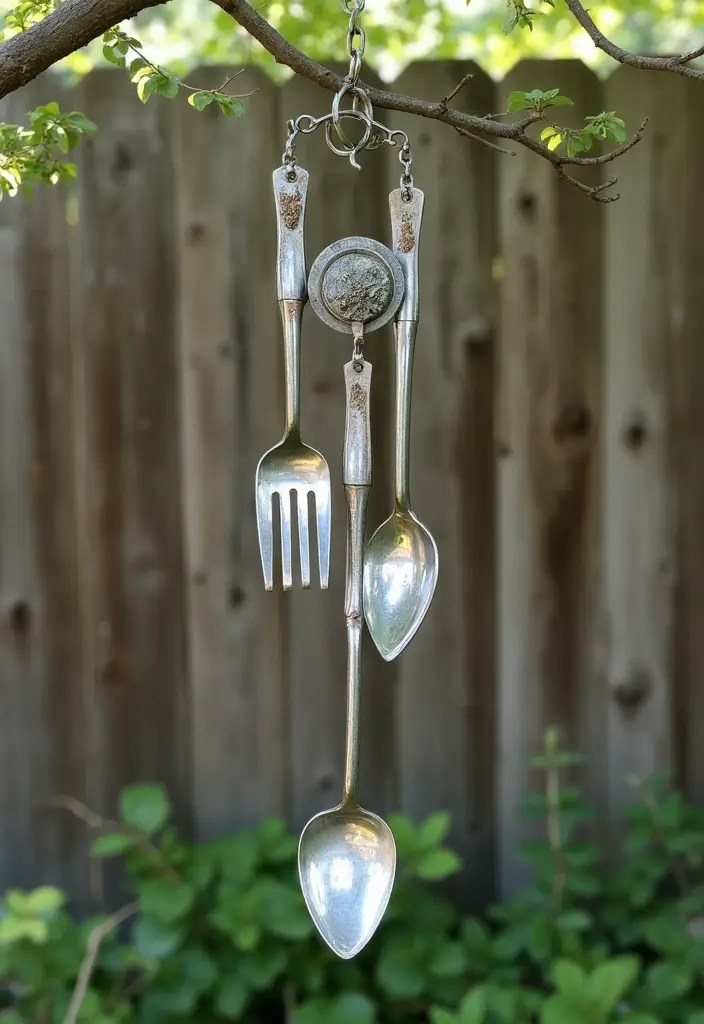 12 Whimsical DIY Wind Chimes You Can Make This Weekend (Your Friends Will Be Jealous!) - 2. Upcycled Metal Magic