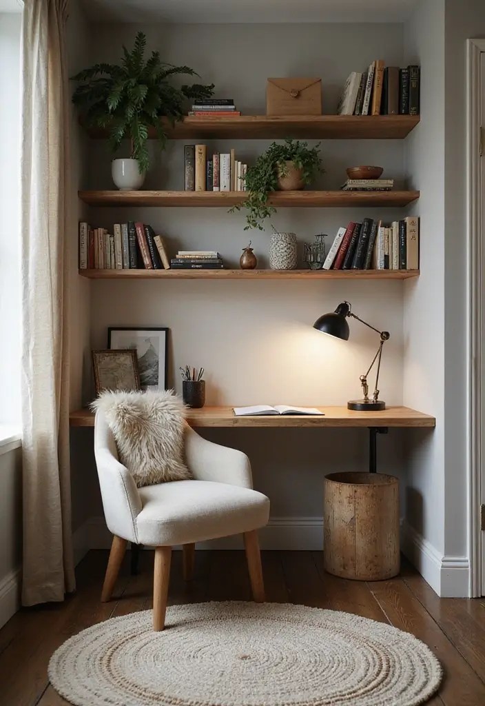 22 Small Book Nooks That Prove You Don't Need a Lot of Space to Create a Cozy Corner (#11 Will Blow Your Mind!) - 8. The Office Nook