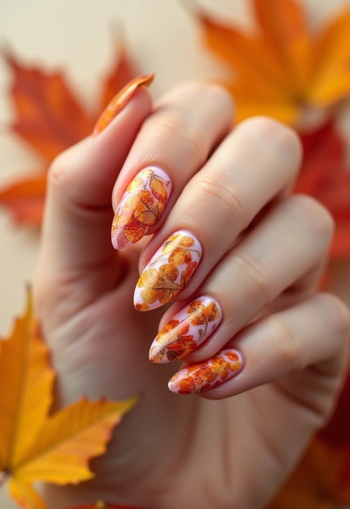 15 Stunning September Nail Art Ideas That Will Make You Fall in Love with Autumn! - 8. Botanical Bliss