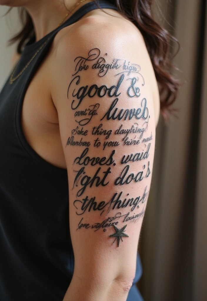 25 Inspiring Book Quote Tattoos That'll Make You Want to Ink Your Favorite Lines! 32 25 Inspiring Book Quote Tattoos That'll Make You Want to Ink Your Favorite Lines! - 9. Literary Mash-ups