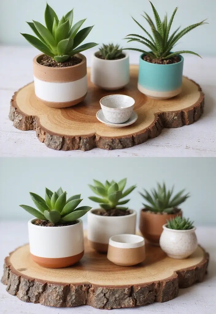 21 Easy Wood Slice Crafts That Will Blow Your Mind (Especially #12!) 34 21 Easy Wood Slice Crafts That Will Blow Your Mind (Especially #12!) - 7. Plant Holders