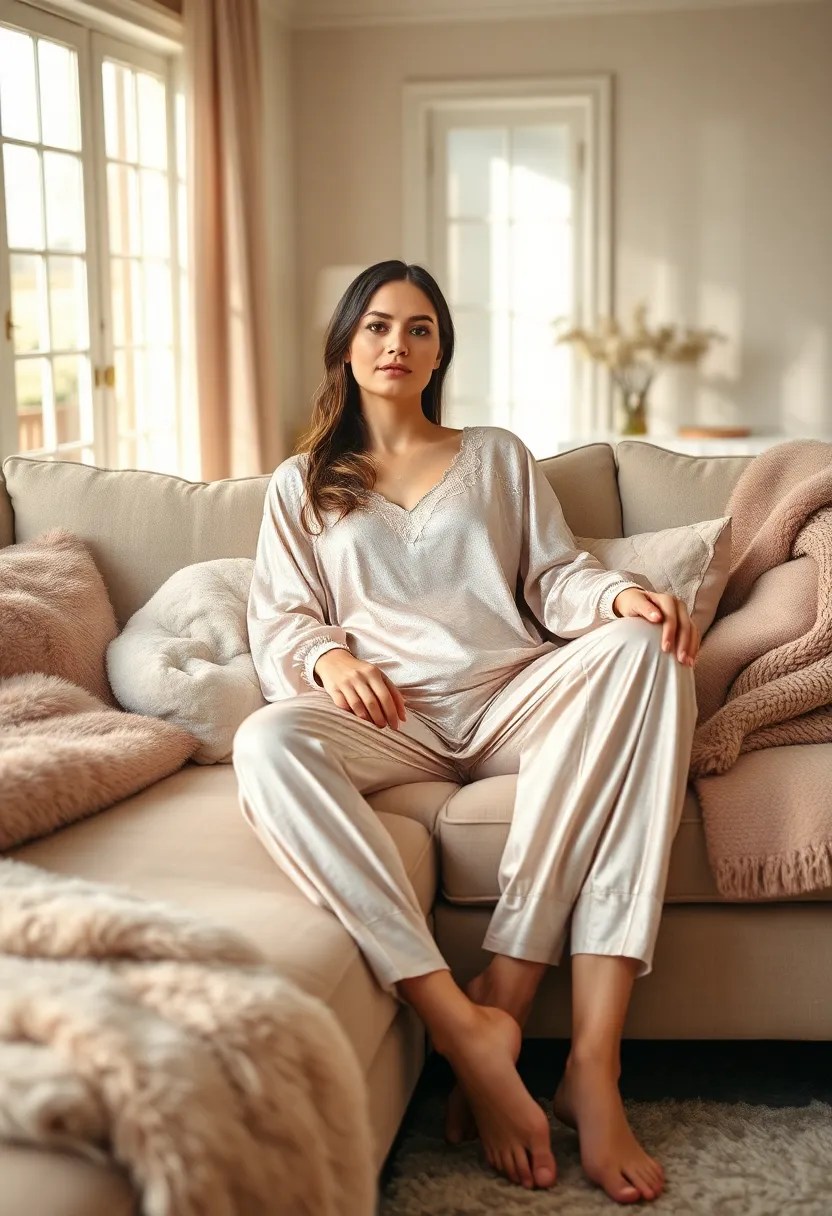 18 Trendy Mermaid Fashion Ideas That Will Make Waves in Your Wardrobe! - 9. Shimmery Loungewear