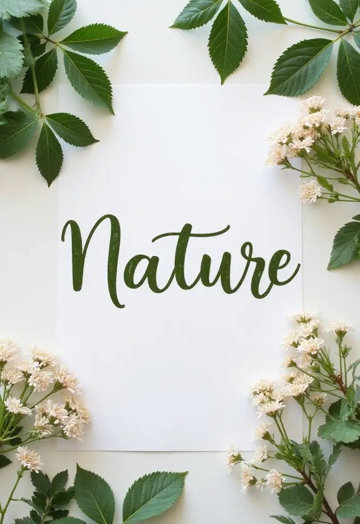 18 Hand Lettering Techniques That Will Elevate Your Handwriting Game (Don’t Miss #5!) - 10. Nature-Inspired Lettering