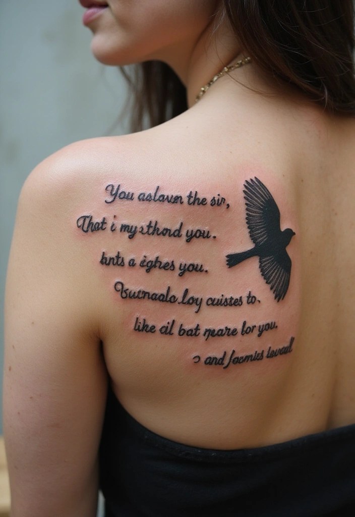 25 Inspiring Book Quote Tattoos That'll Make You Want to Ink Your Favorite Lines! 33 25 Inspiring Book Quote Tattoos That'll Make You Want to Ink Your Favorite Lines! - 10. The Quote with an Image