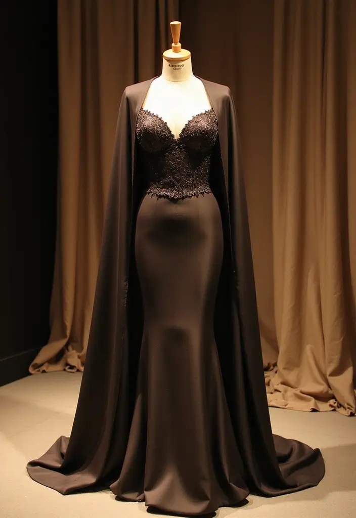 21 Chic Evening Gowns for Your Next Date Night (Trust Us, #12 Is a Showstopper!) - 11. The Caped Look