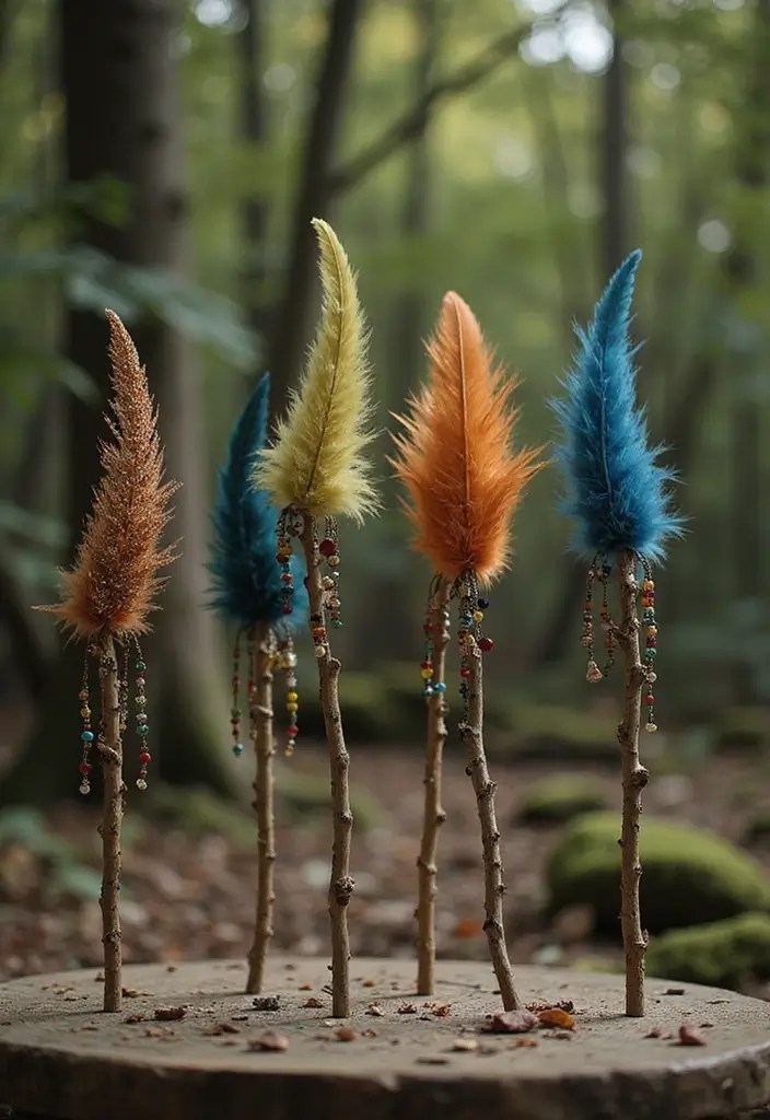21 Beautiful September Crafts Using Natural Materials (Nature Lovers Will Adore #11!) - 18. Magic Wands from Sticks