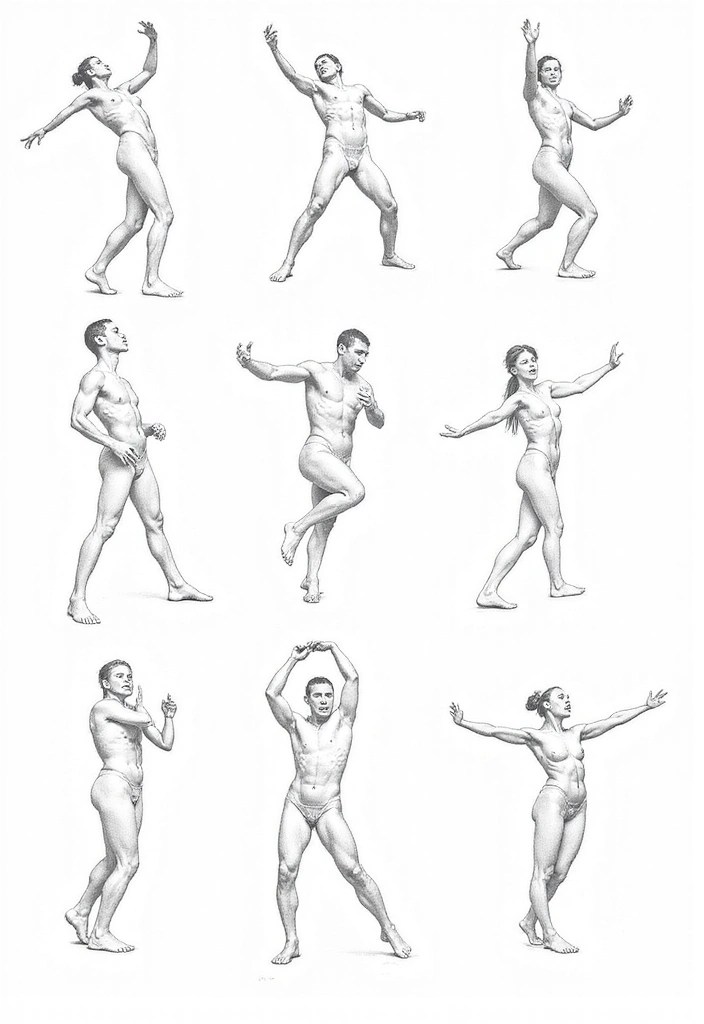 How to Improve Your Figure Drawing Skills: Essential Anatomy Tips and Practice Methods - 3. Gesture Drawing for Movement
