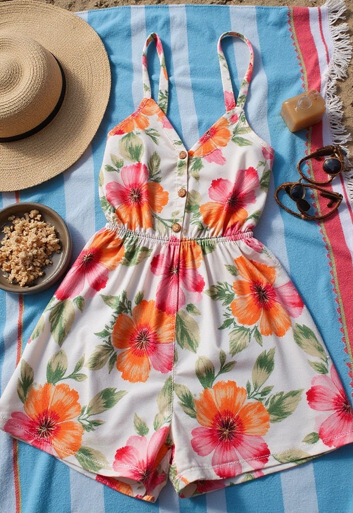17 Stunning Summer Beach Outfits That Will Make You the Star of the Shore! - 3. Chic Rompers and Jumpsuits