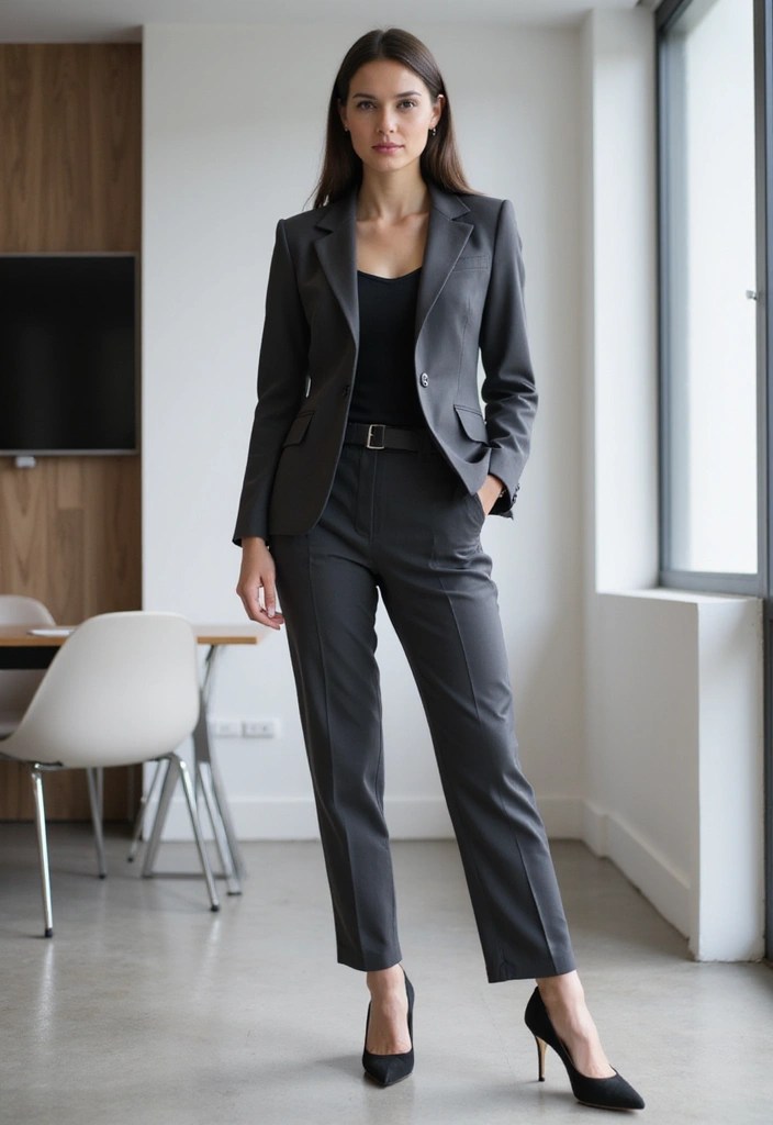 18 Stylish Work Outfits That'll Impress Your Boss (And Your Colleagues!) - 9. Monochrome Magic