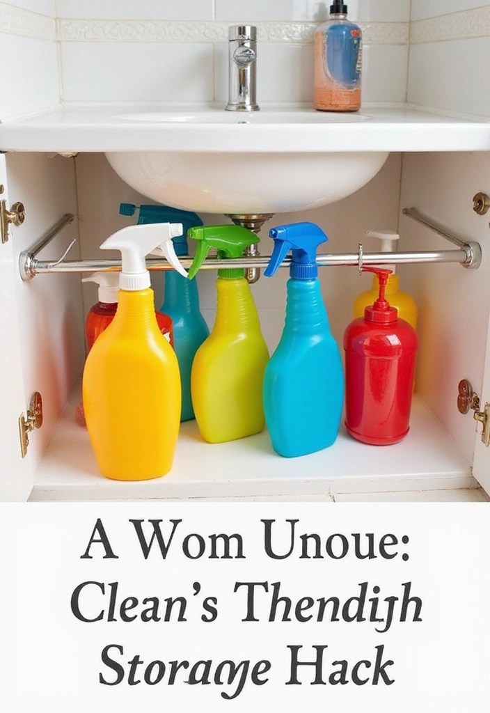 18 Brilliant Bathroom Storage Hacks to Maximize Your Space (Try #7 Today!) - 4. Use Tension Rods for Extra Storage