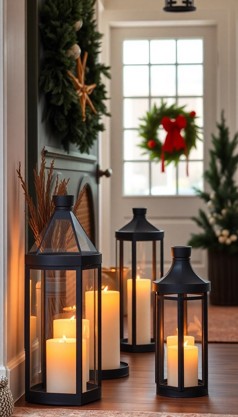 16 Cozy Winter Home Decor Ideas That Will Keep You Snug All Season Long (Warning: #8 Is Too Cute!) - 14. Soft Lighting with Lanterns