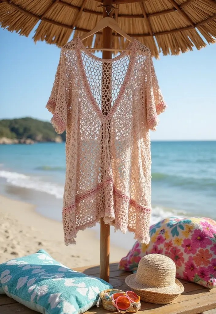 17 Stunning Summer Beach Outfits That Will Make You the Star of the Shore! - 9. Trendy Crochet Cover-Ups