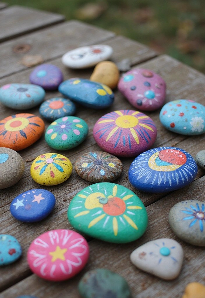 14 Nature Crafts That Will Bring the Outdoors In (You Won't Believe How Easy #8 Is!) - 5. Rock Painting