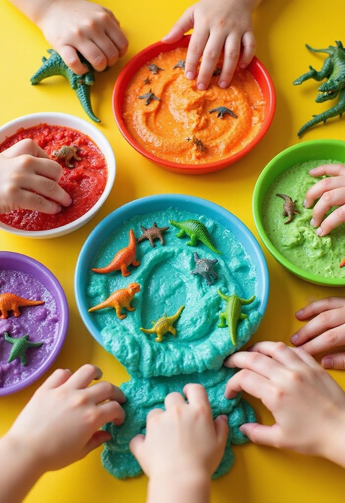 12 Roaring Dinosaur Crafts That Will Make Your Kids Go Wild (You Won't Believe #5!) - 7. Dino-Themed Slime