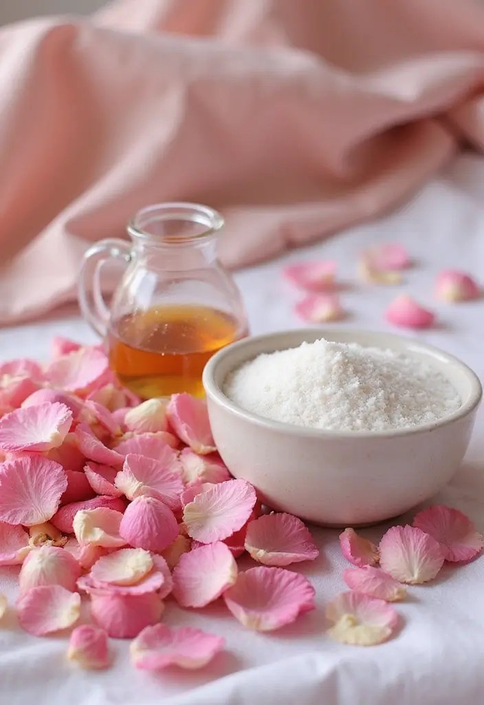 13 Easy Homemade Lip Scrubs for Summer Lips You’ll Want to Eat (Seriously!) - 12. Rose Petal Bliss Scrub