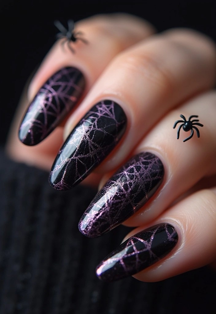 15 Bewitching Witchy Nail Art Designs That Will Cast a Spell on You! - 3. Spooky Spiderwebs