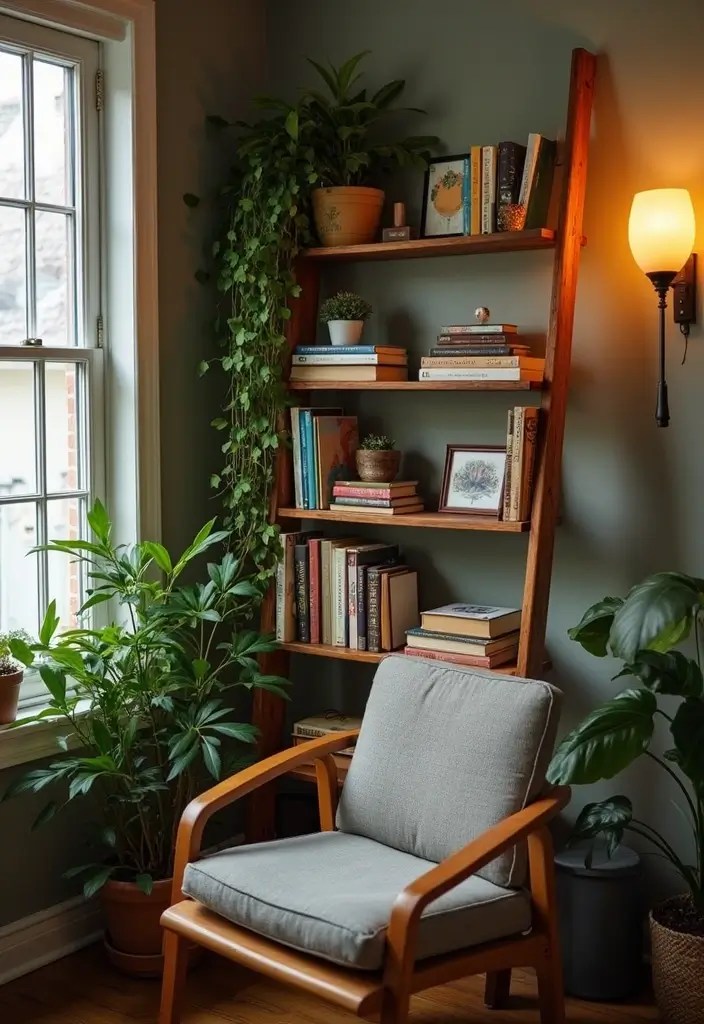 18 Incredible Upcycled Furniture Ideas That Will Blow Your Mind (#3 Is So Unique!) 57 18 Incredible Upcycled Furniture Ideas That Will Blow Your Mind (#3 Is So Unique!) - 12. Upcycled Ladder Bookshelf