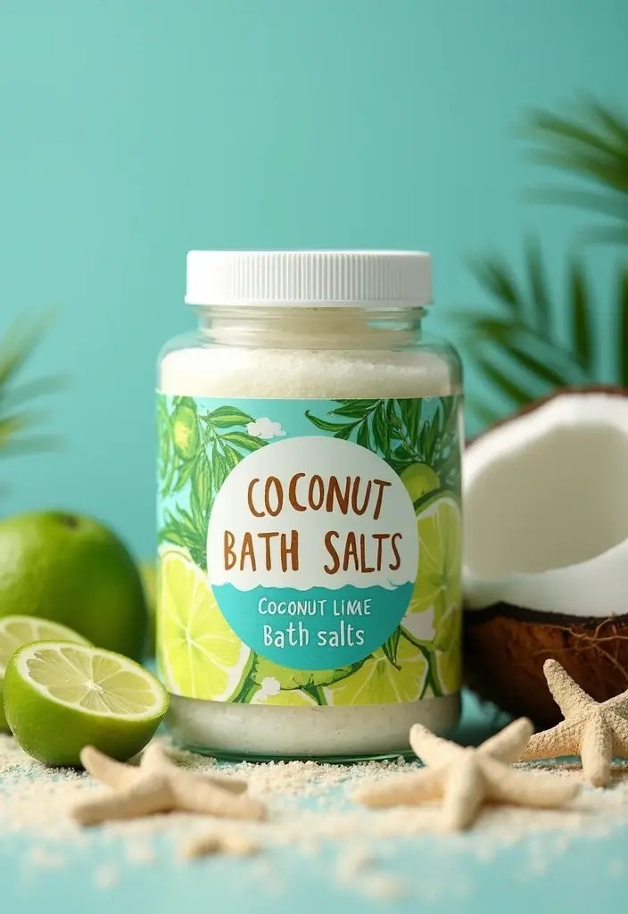 10 Incredible DIY Bath Salts Recipes That'll Transform Your Bath Time into a Spa Escape! - 6. Exotic Coconut Lime Bath Salts