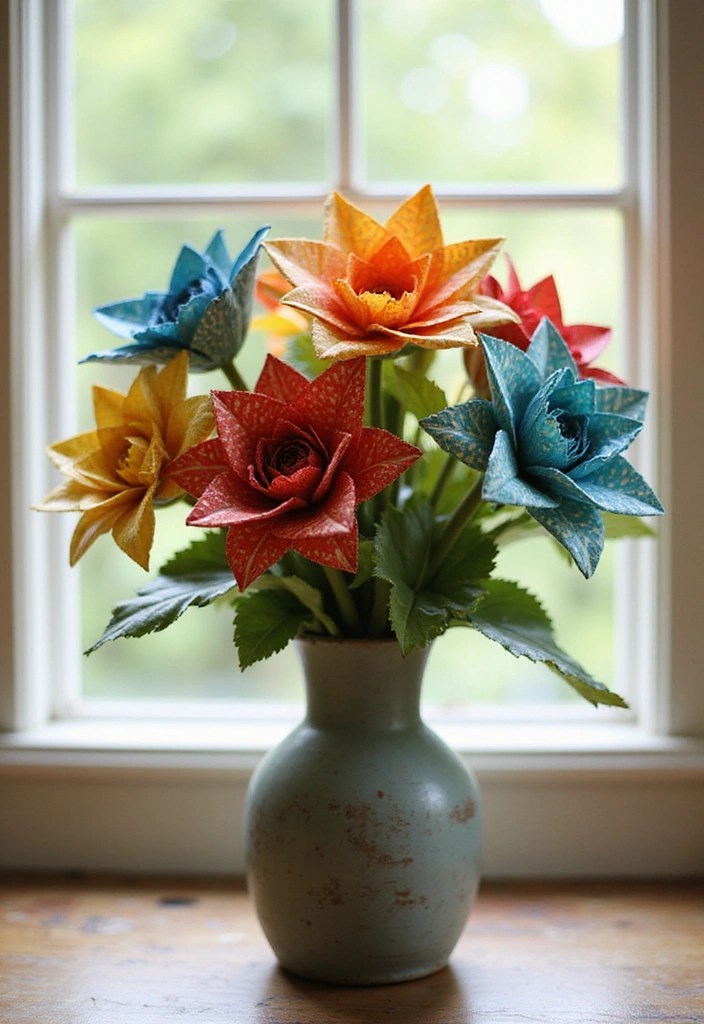 Step By Step Guide: How to Master Origami Basics with Easy Folds - 8. The Flower: Blooming Creativity