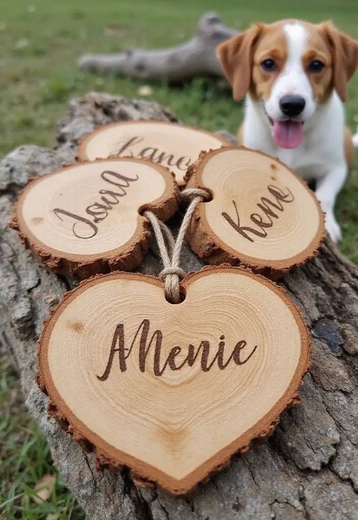 21 Easy Wood Slice Crafts That Will Blow Your Mind (Especially #12!) 46 21 Easy Wood Slice Crafts That Will Blow Your Mind (Especially #12!) - 19. Fun Pet Tags