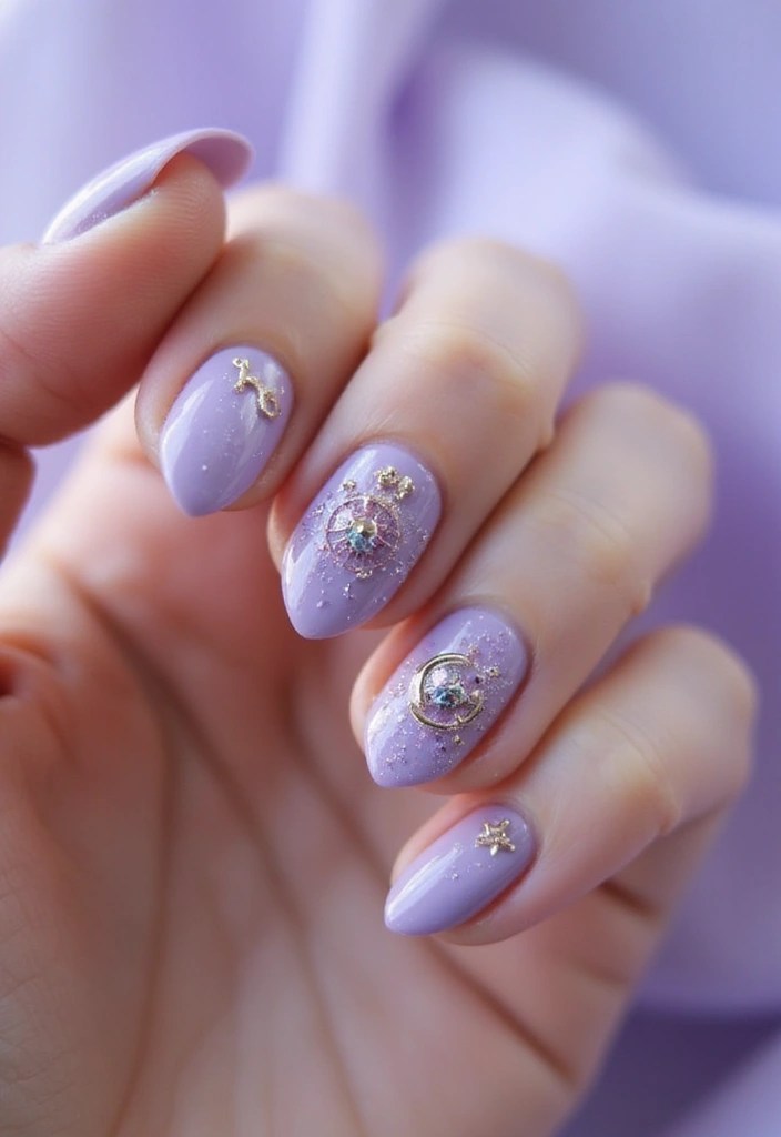 15 Bewitching Witchy Nail Art Designs That Will Cast a Spell on You! - 2. Crystal Ball Charm
