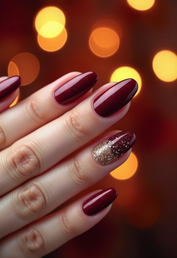 15 Stunning September Nail Art Ideas That Will Make You Fall in Love with Autumn! - 12. Autumn Glitter Fade