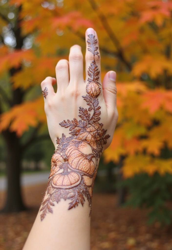 15 Stunning Henna Art Designs That'll Make You Say 'I Need This for My Next Event!' 15 15 Stunning Henna Art Designs That'll Make You Say 'I Need This for My Next Event!' - 10. Seasonal and Festive Designs
