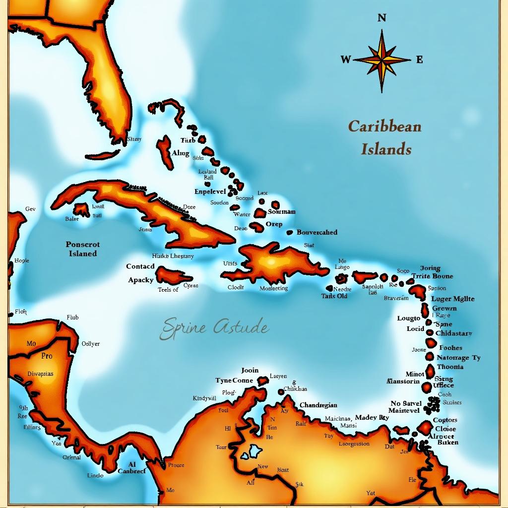 Map Of Caribbean Islands With Capitals 2189515