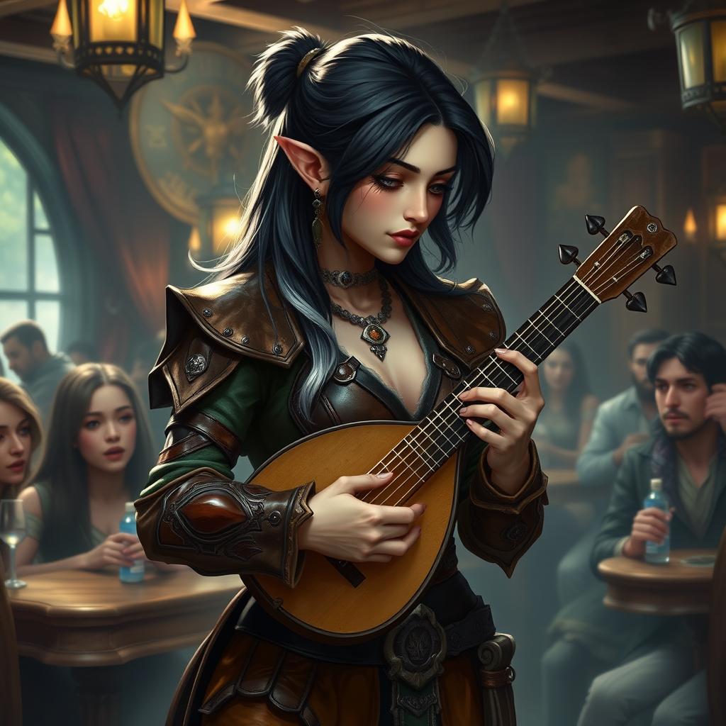 Enchanting half-elf bard