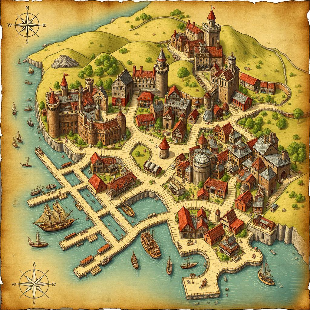 Explore The Vibrant Medieval Port City Map 2546001