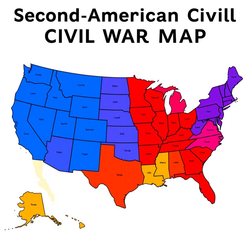 The American Civil War Map Of United States Discover The Detailed Map 2729309