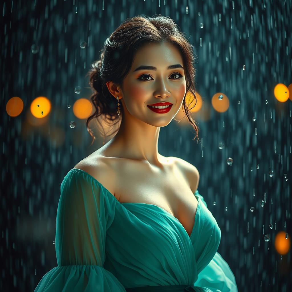 Serenity in the Rain: Capturing Sophies Joyful Elegance