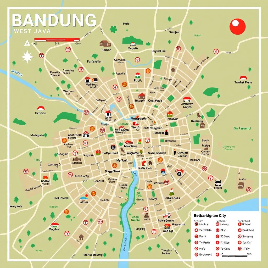 Explore Bandung City Your Detailed Map Guide 2878107