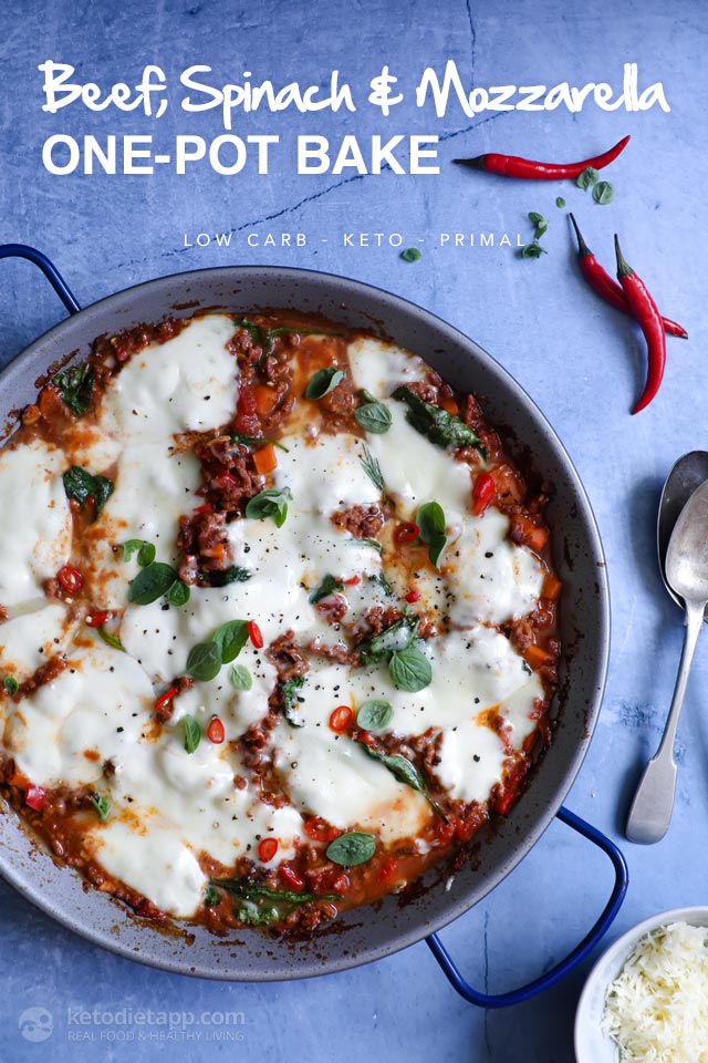 Browse our selection for appetizers, main course dishes, and desserts. Beef Spinach Mozzarella One Pot Bake Ketodiet Blog
