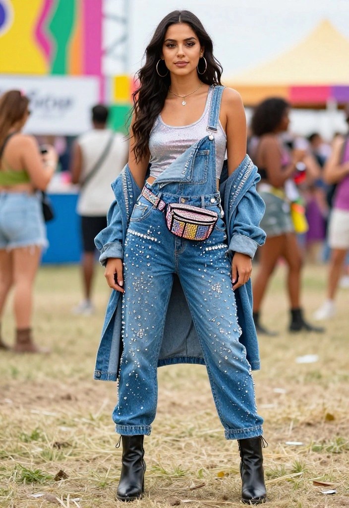 15 Glam Festival Outfits That Will Make You Shine Brighter Than the Main Stage! - 14. Chic Overalls