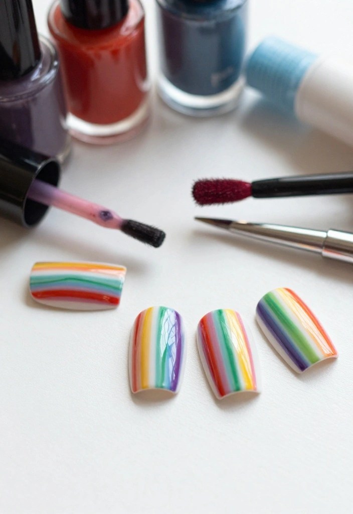 19 Easy Rainbow Pride Nails For Beginners (Even You Can Do #11!) - 9. Rainbow Zebra Print