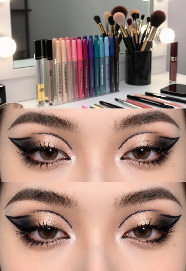 15 Eyeliner Hacks That'll Transform Your Eye Makeup Game (You Won't Believe #8!) - 6. Create a Graphic Liner Look